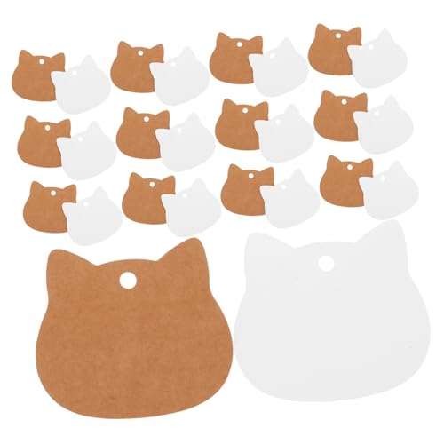 GALPADA 200 Stück Katzenkopf Kraftpapieranhänger mit Braune und Weiße Diy Etiketten Blanko Papieranhänger für Hochzeit Party Basteln und Dekoration GALPADA 200 Stück Katzenkopf Kraftpapieranhänger mit Braune und Weiße Diy Etiketten Blanko Papieranhänger für Hochzeit Party Basteln und Dekoration von GALPADA