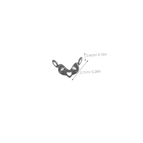 GALPADA 200 Stück Metall Crimp Endkappen Schwarz Bead Caps für DIY Schmuckherstellung Vielseitig Einsetzbar als Perlenkappen Knotenabdeckungen Langlebig und Einfach Anzuwenden von GALPADA