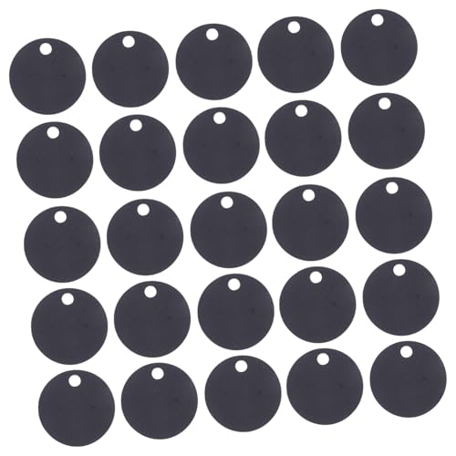 GALPADA 200 Stück Ohrringkarten aus Kraftpapier Rund Schwarz Robuste Schmuckdisplay Karten für Ohrstecker Umweltfreundliche Etiketten für Schmuckpräsentation und Einzelhandel von GALPADA