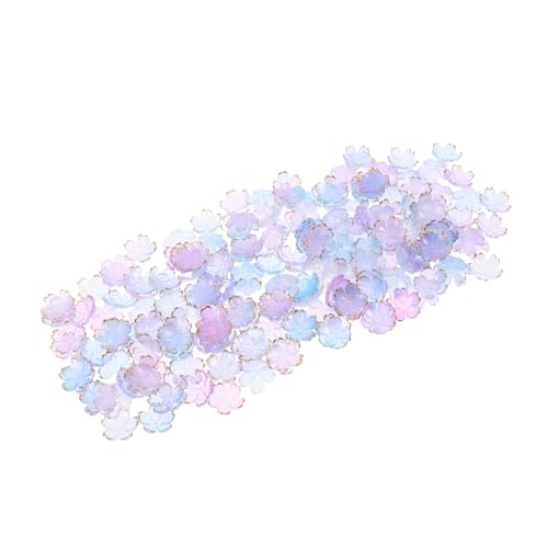 GALPADA 200 Stück Schmuckblüten Perlenkappen Petal Farbverlauf Acryl Blütenkappen für DIY Schmuck Haarspangen Bastelprojekte Elegante Verzierungen für Halsketten Armbänder von GALPADA
