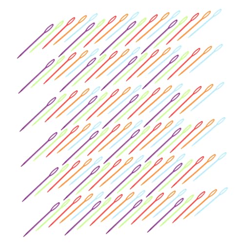 GALPADA 200 Stück Teiliges Set Kunststoff Nähnadeln und Sticknadeln mit Großem Öhr Langlebige Stricknadeln für Anfänger und Profis Vielseitig Einsetzbar zum Vernähen von Garn und Wolle von GALPADA