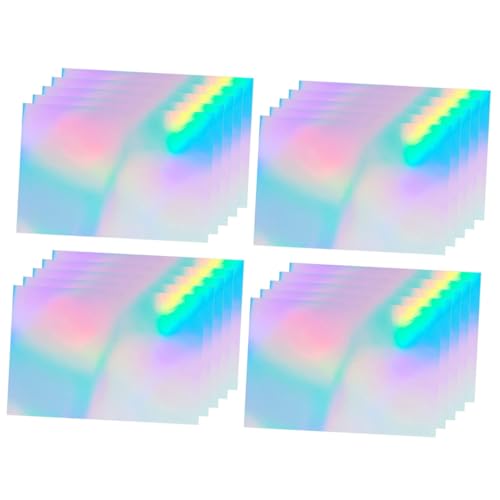 GALPADA 20Blätter Holografische Papieraufkleber Selbstklebende DIY Wasserbecher Aufkleber Wasserdichtes Design für Kreativprojekte À von GALPADA