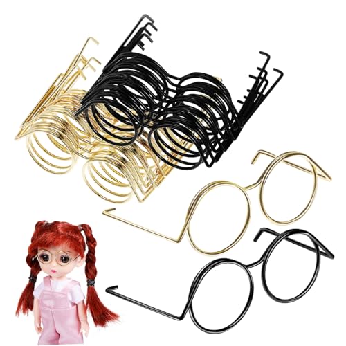 GALPADA 20Stücke Puppenbrille Aus Draht Mit Metallrahmen Schwarze Und Goldene Brillen Für Puppen Zubehör Für Puppenoutfits Und Rollenspiele GALPADA 20Stücke Puppenbrille Aus Draht Mit Metallrahmen Schwarze Und Goldene Brillen Für Puppen Zubehör Für Puppenoutfits Und Rollenspiele von GALPADA