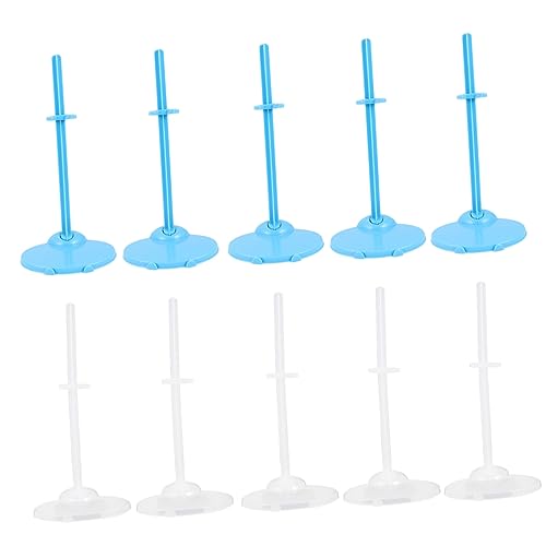 GALPADA 20Stücke Teiliges Puppenständer Aus Stabiler Puppenstützrahmen Transparent Und Blau Universelles Puppenzubehör Für Verschiedene von GALPADA