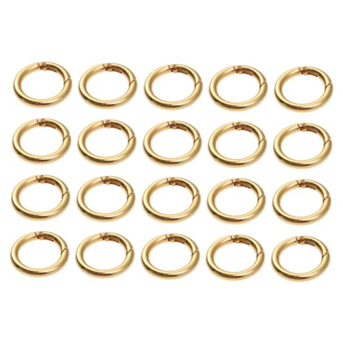 GALPADA 20Stücke Zinklegierung Schlüsselring Federöffnung Karabiner Ringe für Schmuckherstellung und Korrosionsbeständig Hypoallergen und von GALPADA