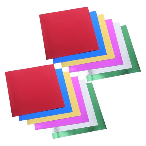 GALPADA 224 Blatt Origami Metallic Papier Mehrfarbige Folienkartonbögen mit Spiegelnder Oberfläche Vielseitig für Basteln Scrapbooking Kartengestaltung Kinderfreundlich und Tragbar von GALPADA