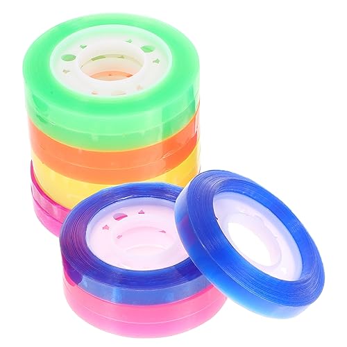 GALPADA 24 Rollen Regenbogenfarbenes Klebeband Transparente DIY Tapes für Journaling Scrapbooking Kreative Gestaltung Haftend und Einfach zu Verwenden von GALPADA