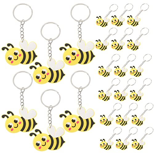 GALPADA 24 Stück Bienen-Schlüsselanhänger: Kee Gifts Honigbienen-Schlüsselanhänger Süßer Honigbienen-Anhänger Für Geschenke Mit Gee-Thema Tier-Schlüsselanhänger-Zubehör von GALPADA