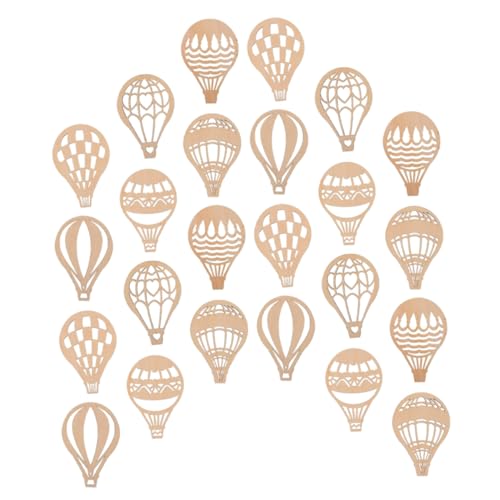 GALPADA 24 Stück Teiliges Holz Hot Air Balloon Ausschnitten DIY Holzscheiben für Kreative Bastelprojekte für Malen und Dekoration für Feiertage und Geburtstagsfeiern von GALPADA