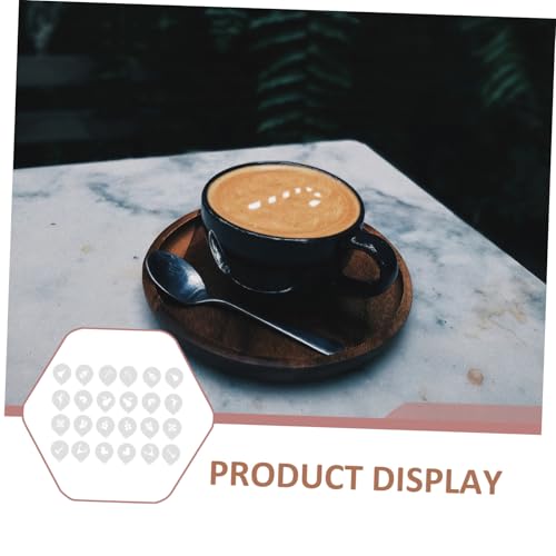GALPADA 24 Stück Teiliges Kaffee Schablonen Weiß Vielseitige Latte Art Schablonen für Kaffee Kuchen und Desserts Leicht Flexibel Sicher für DIY Dekoration zu Weihnachten und Geburtstagen GALPADA 24 Stück Teiliges Kaffee Schablonen Weiß Vielseitige Latte Art Schablonen für Kaffee Kuchen und Desserts Leicht Flexibel Sicher für DIY Dekoration zu Weihnachten und Geburtstagen von GALPADA