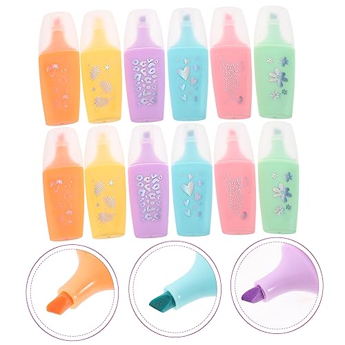 GALPADA 24 Stück Teiliges Mini Textmarker Bunte Cartoon Leuchtstifte mit Flacher Spitze Langlebige Marker für Schüler Notizen und Büro Handliche Marker für Schule und Alltag GALPADA 24 Stück Teiliges Mini Textmarker Bunte Cartoon Leuchtstifte mit Flacher Spitze Langlebige Marker für Schüler Notizen und Büro Handliche Marker für Schule und Alltag von GALPADA