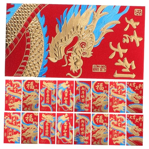 GALPADA 24 Stück Teiliges Rote Umschläge Jahr Des Drachen Chinesisches Neujahrs Geldgeschenk mit Glänzendem Goldmuster Mattblaue Geldtaschen für Frühlingsfest und GALPADA 24 Stück Teiliges Rote Umschläge Jahr Des Drachen Chinesisches Neujahrs Geldgeschenk mit Glänzendem Goldmuster Mattblaue Geldtaschen für Frühlingsfest und von GALPADA
