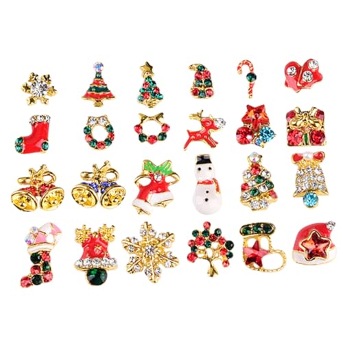 GALPADA 24 Stück Teiliges Weihnachts Nagelcharms Bunte Maniküre Dekorationen aus Langlebiger Legierung Kompakte für DIY Nailart und Professionelle Nagelschmuck Gestaltung GALPADA 24 Stück Teiliges Weihnachts Nagelcharms Bunte Maniküre Dekorationen aus Langlebiger Legierung Kompakte für DIY Nailart und Professionelle Nagelschmuck Gestaltung von GALPADA
