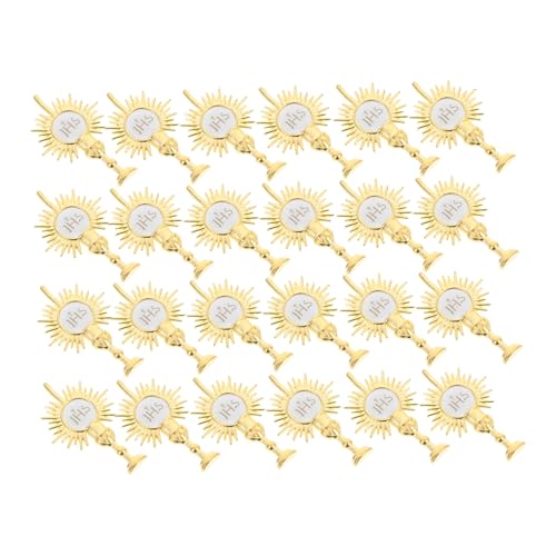 GALPADA 24 Stück Urlaubskarteninsertion kreuzen golden Ornament Kuchendekorationen mit heiligem Licht Junge Sakrament Kirchenparty liefert religiöse Partydekorationen Kirchendekor Plastik GALPADA 24 Stück Urlaubskarteninsertion kreuzen golden Ornament Kuchendekorationen mit heiligem Licht Junge Sakrament Kirchenparty liefert religiöse Partydekorationen Kirchendekor Plastik von GALPADA