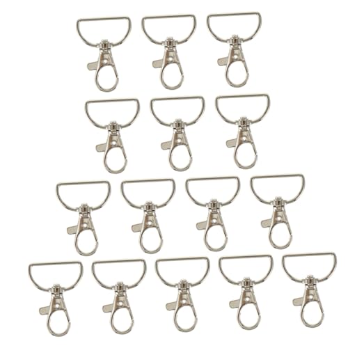 GALPADA 24Stücke Hummerverschluss D Ring Schlüsselanhänger Clips Robuste Metallhaken für Schmuck Gürtel und Lanyards Einfach zu Bedienen und Langlebig von GALPADA