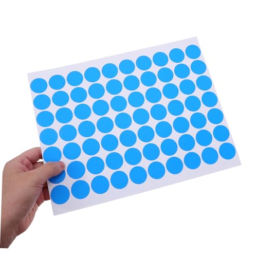 GALPADA 25 Blatt Wasserdichte Selbstklebende Runde Aufkleber Bogen mit Blauen Klebepunkten Kratzfeste PVC Etiketten für Markierung Beschriftung Codierung im Büro und Haushalt GALPADA 25 Blatt Wasserdichte Selbstklebende Runde Aufkleber Bogen mit Blauen Klebepunkten Kratzfeste PVC Etiketten für Markierung Beschriftung Codierung im Büro und Haushalt von GALPADA