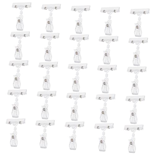 GALPADA 25Stücke Drehbarer Preisclip Doppelanzeige Etikettenhalter für Preisschilder und Labels für Einzelhandel und Supermärkte aus Hochwertigem Material Gefertigt Sicher GALPADA 25Stücke Drehbarer Preisclip Doppelanzeige Etikettenhalter für Preisschilder und Labels für Einzelhandel und Supermärkte aus Hochwertigem Material Gefertigt Sicher von GALPADA