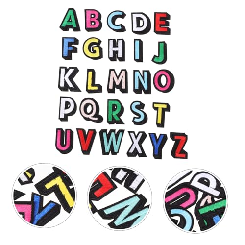 GALPADA 26 Stück Teiliges Bunte Bügel Nähbare Buchstaben Aufnäher zum Aufbügeln Bestickte Alphabet Patches für Kleidung Taschen DIY Dekoration Vielseitig Einsetzbar zur Reparatur und GALPADA 26 Stück Teiliges Bunte Bügel Nähbare Buchstaben Aufnäher zum Aufbügeln Bestickte Alphabet Patches für Kleidung Taschen DIY Dekoration Vielseitig Einsetzbar zur Reparatur und von GALPADA