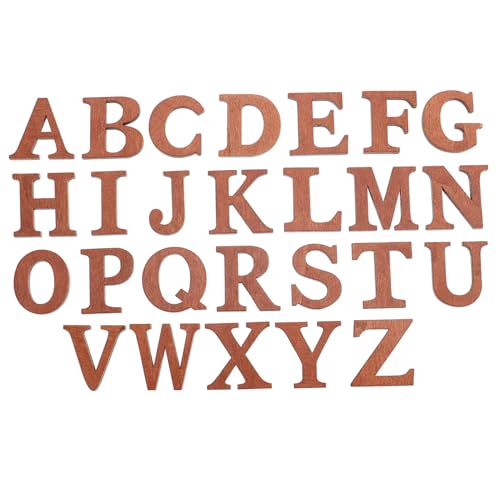 GALPADA 26 Stück Teiliges Dunkelbraune Großbuchstaben Robust und Langlebig für DIY Bastelarbeiten Kreative Wanddekorationen Scrapbooking und Personalisierte Handarbeiten von GALPADA