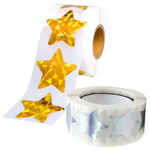 GALPADA 2Rollen Selbstklebende Sternaufkleber für Hochzeiten und Dekorationen Vielseitige Etiketten für Partys und Feierlichkeiten GALPADA 2Rollen Selbstklebende Sternaufkleber für Hochzeiten und Dekorationen Vielseitige Etiketten für Partys und Feierlichkeiten von GALPADA