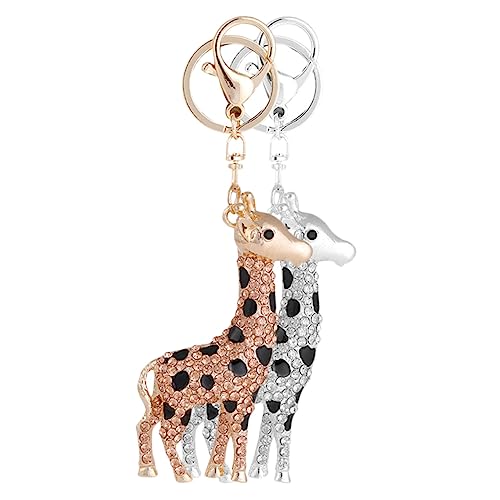 GALPADA 2Stücke Giraffe Schlüsselanhänger Dekorative Hängende Anhänger für Taschen Schlüsselbund Kreative Geschenkidee für Partys DIY Projekte von GALPADA