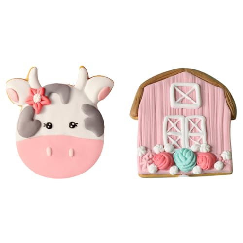 GALPADA 2Stücke Kuh Farm Kuchen Ornament Niedliche Backdekoration für Partykuchen Rosa Cartoon Kuchen Topper für Shower und Geburtstagsfeiern GALPADA 2Stücke Kuh Farm Kuchen Ornament Niedliche Backdekoration für Partykuchen Rosa Cartoon Kuchen Topper für Shower und Geburtstagsfeiern von GALPADA