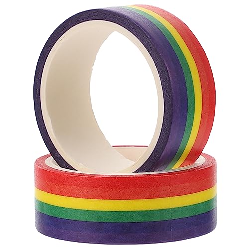 GALPADA 2Stücke Streifen Washi Tape Dekoratives Klebeband für Scrapbooking Journaling und Bastelprojekte Mehrzweck DIY Abdeckband für Karten und von GALPADA