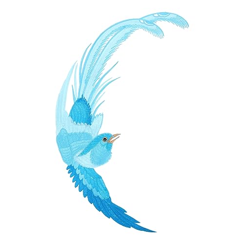 GALPADA 2stücke Chinesische Vogelstickerei Patches Aufbügelflicken Für Kleidung Applikationen Teiliges Zum Abdecken Von Löchern Für Kreative Dekorationen von GALPADA