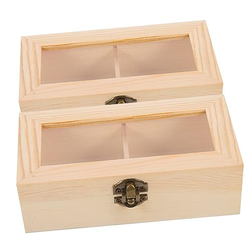 GALPADA 2stücke Holzschachtel Mit Deckel Kompakte Schmuckschatulle Aus Holz Mit Fächern Zur Aufbewahrung Von Schmuck Und Kleinigkeiten GALPADA 2stücke Holzschachtel Mit Deckel Kompakte Schmuckschatulle Aus Holz Mit Fächern Zur Aufbewahrung Von Schmuck Und Kleinigkeiten von GALPADA