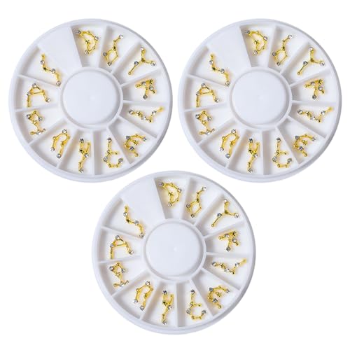 GALPADA 3 Boxen Nail Charms mit Stücken Nagelstrasssteine im Zodiac Design für Kreative Nagelkunst und Diy Projekte für Individuelles Nageldesign und Entspannung GALPADA 3 Boxen Nail Charms mit Stücken Nagelstrasssteine im Zodiac Design für Kreative Nagelkunst und Diy Projekte für Individuelles Nageldesign und Entspannung von GALPADA