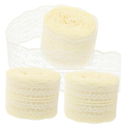 GALPADA 3 Rollen Spitzenband Breit Beige Spitzenbordüre ohne Vintage Stoffspitze für DIY Kleidung Hochzeits und Partydeko Feines Spitzenband für Nähzubehör GALPADA 3 Rollen Spitzenband Breit Beige Spitzenbordüre ohne Vintage Stoffspitze für DIY Kleidung Hochzeits und Partydeko Feines Spitzenband für Nähzubehör von GALPADA