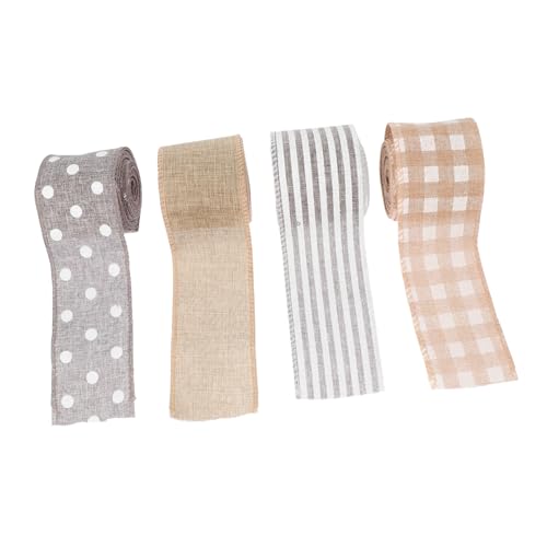 GALPADA 3 Rollen Teiliges Leinen Geschenkband mit Karomuster Langlebiges DIY Schleifenband für Weihnachtsgeschenke Wiederverwendbar Vielseitig für Bekleidung Haaraccessoires und GALPADA 3 Rollen Teiliges Leinen Geschenkband mit Karomuster Langlebiges DIY Schleifenband für Weihnachtsgeschenke Wiederverwendbar Vielseitig für Bekleidung Haaraccessoires und von GALPADA