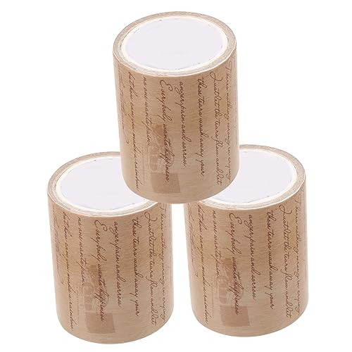 GALPADA 3 Rollen Vintage Washi Tape Vielseitiges Dekoratives Masking Tape für Scrapbooking DIY Basteln Geschenkverpackung Selbstklebendes Langlebiges Papierklebeband mit Klaren Mustern von GALPADA