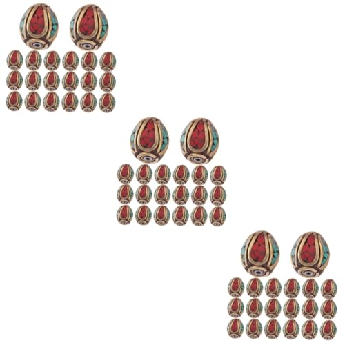 GALPADA 3 Sätze Tibetische Stil Spacer Perlen Handgefertigte Buddha Perlen Messing Mit Türkis Einlage Für Diy Schmuckprojekte Und Kreative Bastelarbeiten 20 Stück * 3 GALPADA 3 Sätze Tibetische Stil Spacer Perlen Handgefertigte Buddha Perlen Messing Mit Türkis Einlage Für Diy Schmuckprojekte Und Kreative Bastelarbeiten 20 Stück * 3 von GALPADA