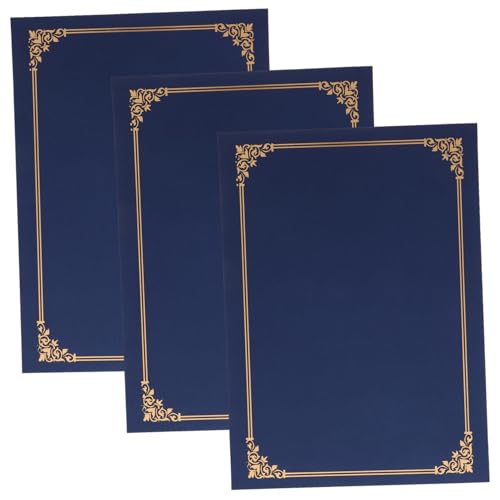 GALPADA 3 Sätze Urkundenhüllen mit Weißem Einlegeblatt Schützende Dokumentenmappe für Zertifikate Diplome und Auszeichnungen Handliche Abgerundete Ecken Klassisches Design Leicht und von GALPADA