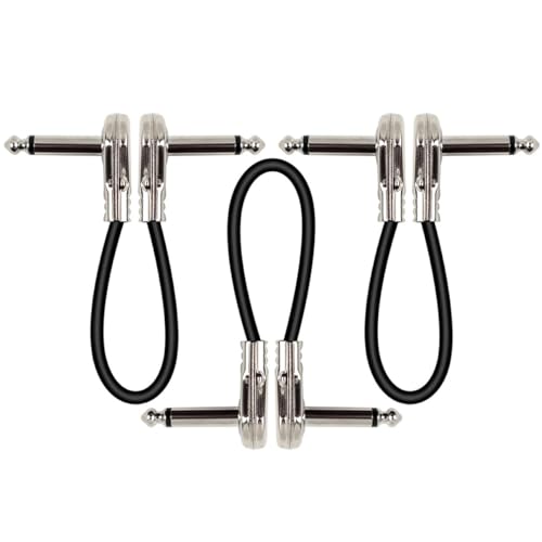 GALPADA 3 Stück Gitarren Patchkabel Flachstecker Stabil und Langlebig für Gitarre und Bass Hochwertiges und Verbindung für Musikinstrumente von GALPADA