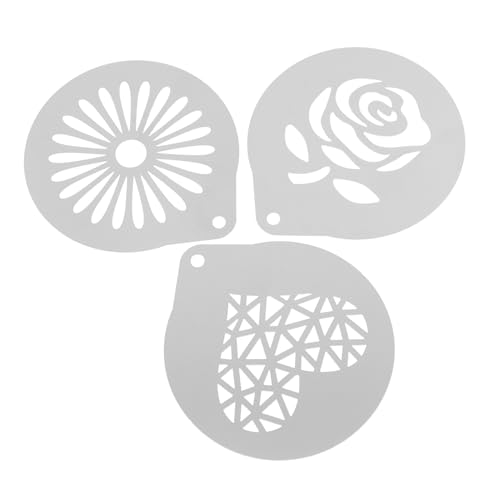 GALPADA 3 Stück Kaffee Schablonen Set für Latte Art Cappuccino und Heiße Einfach zu Reinigen Leicht und Vielseitig Einsetzbar für DIY Kaffee Dekorationen GALPADA 3 Stück Kaffee Schablonen Set für Latte Art Cappuccino und Heiße Einfach zu Reinigen Leicht und Vielseitig Einsetzbar für DIY Kaffee Dekorationen von GALPADA