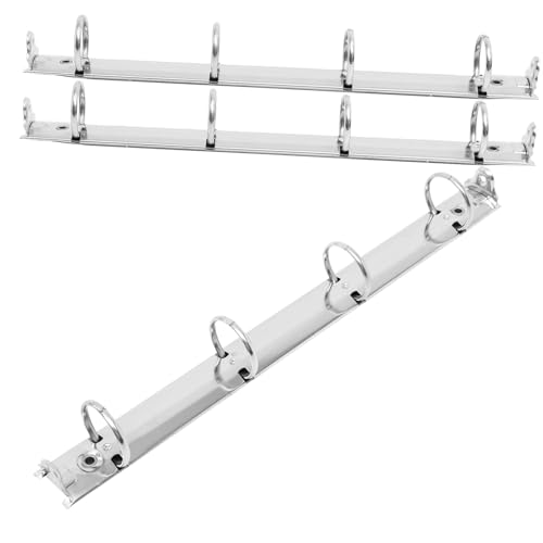GALPADA 3 Stück Metal Ringbuch Mechanismus Langlebige Binder Spine Inserts Segmentierte Ringbinderklammern zum Einfachen Öffnen und Schließen für Lose und Notizbücher von GALPADA