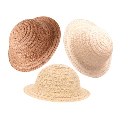GALPADA 3 Stück Miniatur Kleine Handgewebte Puppenhüte aus Weichem Stroh Vielseitige DIY Bastel-hutdekoration für Puppen Mini Hüte in Beige und Kaffeefarben GALPADA 3 Stück Miniatur Kleine Handgewebte Puppenhüte aus Weichem Stroh Vielseitige DIY Bastel-hutdekoration für Puppen Mini Hüte in Beige und Kaffeefarben von GALPADA