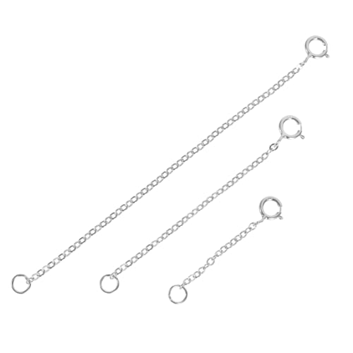 GALPADA 3 Stück Sterling Silber -Verlängerungskette Zubehör empfindlich Kettenverlängerungen für Halskette Ketten für die Schmuckherstellung Verlängerungsketten für Halsketten Silver GALPADA 3 Stück Sterling Silber -Verlängerungskette Zubehör empfindlich Kettenverlängerungen für Halskette Ketten für die Schmuckherstellung Verlängerungsketten für Halsketten Silver von GALPADA