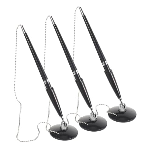 GALPADA 3 Stück Stift unterschreiben Unterschrift Fest Metallische Stifte multi kugelschreiber sicheren Stift Empfangsthekenstift Desktop-Stifte vertikaler Tischstift Plastik Schwarz GALPADA 3 Stück Stift unterschreiben Unterschrift Fest Metallische Stifte multi kugelschreiber sicheren Stift Empfangsthekenstift Desktop-Stifte vertikaler Tischstift Plastik Schwarz von GALPADA