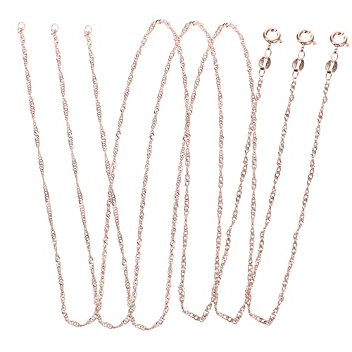 GALPADA 3 Stück Teiliges DIY Rosévergoldeter Kupfer Wellenkette ca Hautfreundlich Langlebig für Schmuckherstellung und Kreative Projekte von GALPADA