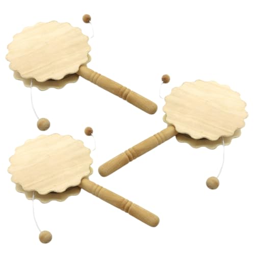 GALPADA 3 Stück Teiliges Holz Rassel Trommel für DIY Graffiti Musikinstrument Unvollendete Holzspielzeuge für Kreative Bastelprojekte für Bildungsbereich Schreibtischdekoration GALPADA 3 Stück Teiliges Holz Rassel Trommel für DIY Graffiti Musikinstrument Unvollendete Holzspielzeuge für Kreative Bastelprojekte für Bildungsbereich Schreibtischdekoration von GALPADA