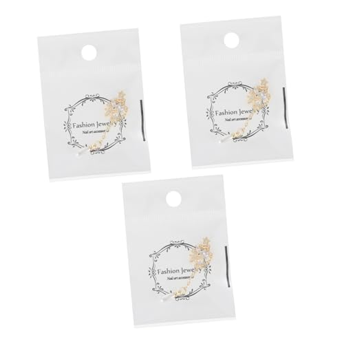 GALPADA 3 Stück Teiliges Modischer Nagelanhänger mit Goldfarbener Kette Schmetterling und Zirkonverzierung Maniküre Accessoire für DIY Nageldesign Geeignet für Natürliche und Künstliche GALPADA 3 Stück Teiliges Modischer Nagelanhänger mit Goldfarbener Kette Schmetterling und Zirkonverzierung Maniküre Accessoire für DIY Nageldesign Geeignet für Natürliche und Künstliche von GALPADA