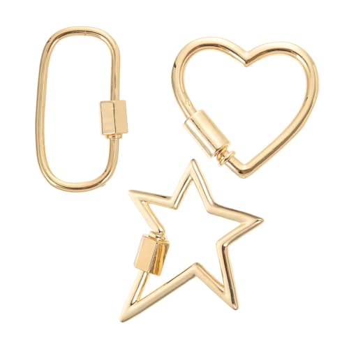 GALPADA 3 Stück Teiliges Schmuckverschluss mit Schraubverschluss Geometrische Karabiner für DIY und Armbänder Zufälliger Stil für Schmuckherstellung GALPADA 3 Stück Teiliges Schmuckverschluss mit Schraubverschluss Geometrische Karabiner für DIY und Armbänder Zufälliger Stil für Schmuckherstellung von GALPADA