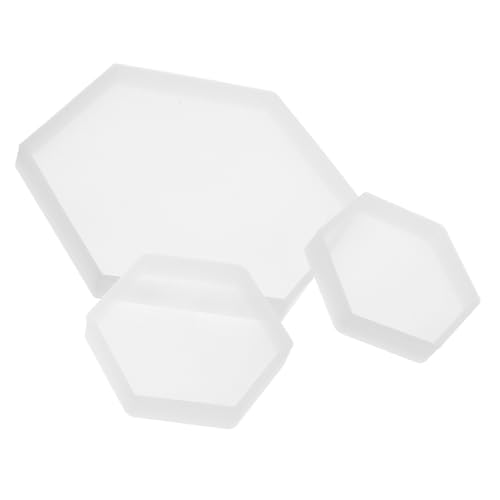 GALPADA 3 Stück Teiliges Silikon Hexagon Gießform für Schmuckherstellung Große und Kleine Silikonformen für Diy Epoxidharz Projekte Langlebig und Flexibel Leicht zu Reinigen von GALPADA