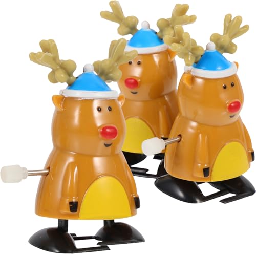 GALPADA 3 Stück Teiliges Weihnachts-aufziehspielzeug Rentierform Kreative Uhrwerkspielzeuge für Langlebig Sicher und Glatte Oberfläche als Festliches Mitgebsel und Geschenk GALPADA 3 Stück Teiliges Weihnachts-aufziehspielzeug Rentierform Kreative Uhrwerkspielzeuge für Langlebig Sicher und Glatte Oberfläche als Festliches Mitgebsel und Geschenk von GALPADA