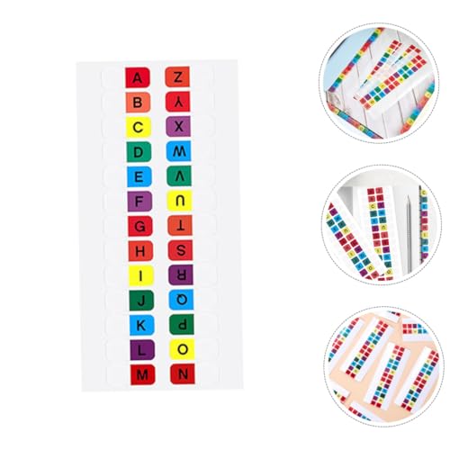 GALPADA 30 Blatt Bunte Alphabetische Index tabs Kleine Selbstklebende Page Marker Aufkleber Für Bücher Ordner Notizbücher Zum Beschriften Und Organisieren Schulhefte Büro Zuhause von GALPADA