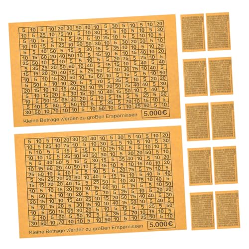 GALPADA 30 Blatt Euro Herausforderung Sparziele Aufkleber Diy Etiketten für Spardosen Einfach Anwendbar für Geburtstage und Feiertage Ihrer Ersparnisse von GALPADA
