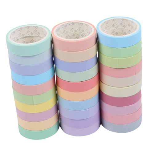 GALPADA 30 Rollen Washi Papier Klebeband Buntes Dekoband für DIY Scrapbooking Handgemacht Dekorative Sticker für Kalender Planer Geschenkverpackung von GALPADA